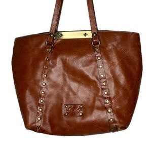 Patricia Nash Tan Leather Benvenuto Tote Shoulder Bag